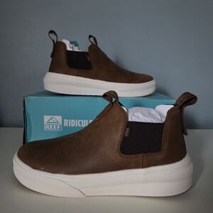 🆕️ Reef Swellsole EVO  Men’s Brown Leather Slip-On Boots Size 8